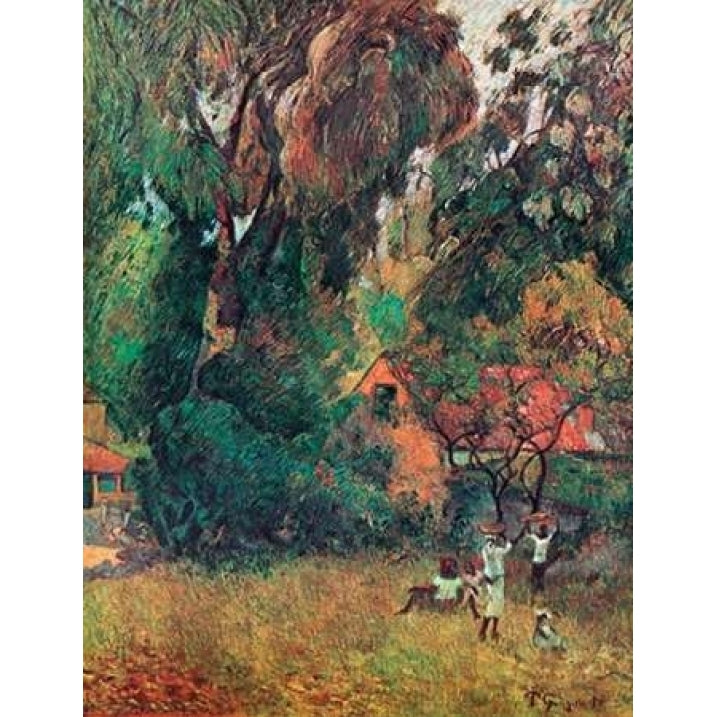 Huts Under The Trees Poster Print by Paul Gauguin-VARPDX372987 Image 1