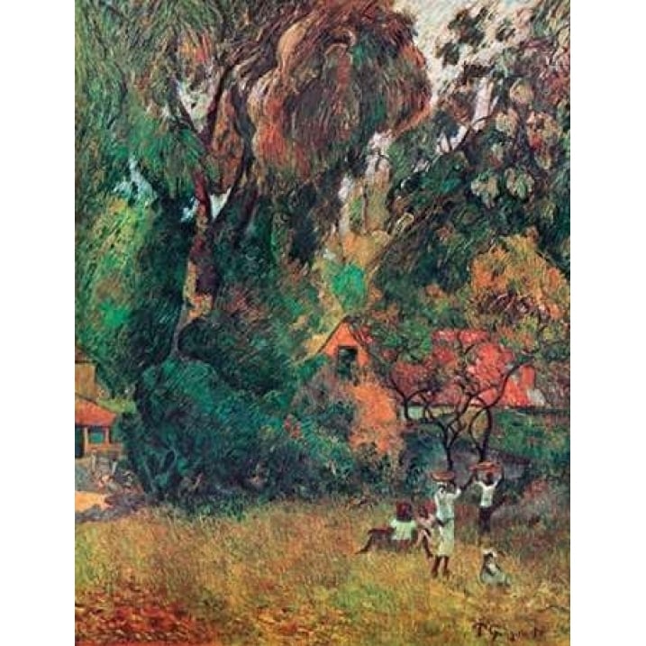 Huts Under The Trees Poster Print by Paul Gauguin-VARPDX372987 Image 2