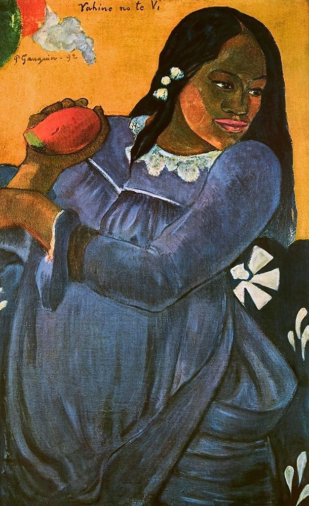 Woman With Mango Poster Print by Paul Gauguin-VARPDX373092 Image 1