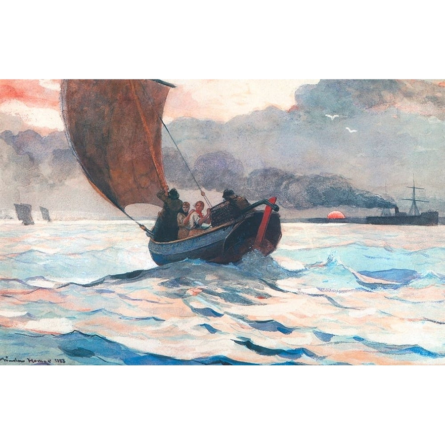 Returning Fishing Boats Poster Print by Winslow Homer-VARPDX373252 Image 1