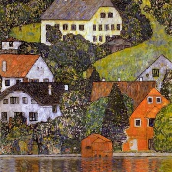 Houses In Unterach On Lake Atter 1916 Poster Print by Gustav Klimt-VARPDX373343 Image 1