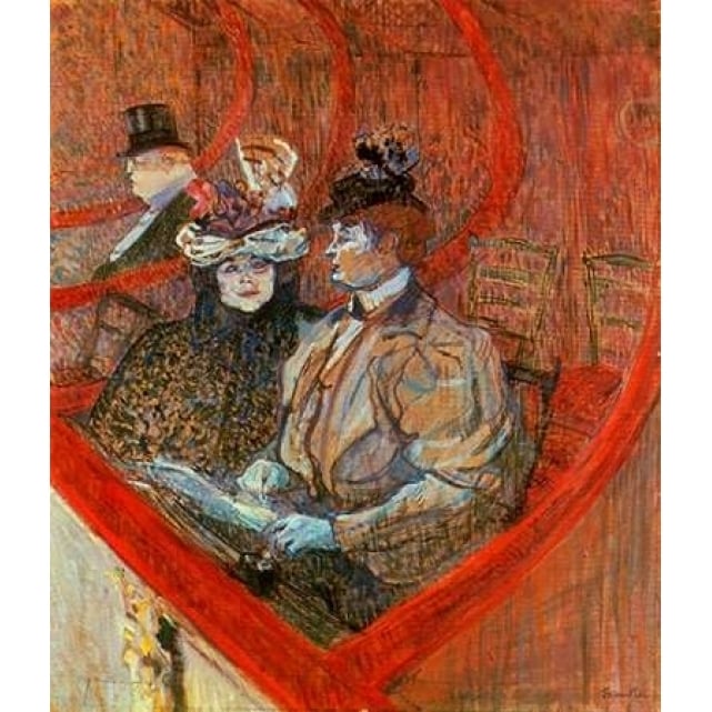 A Box At The Theater Poster Print by Henri Toulouse-Lautrec-VARPDX373416 Image 1