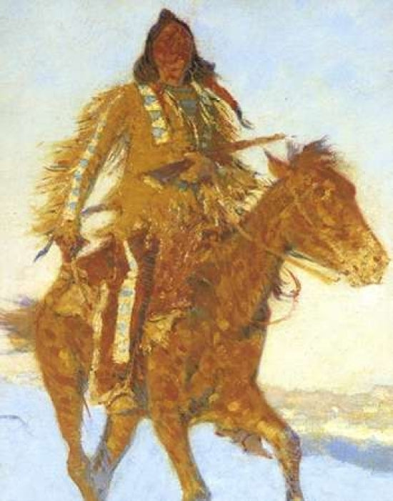 Detail The Snow Trail Poster Print by Frederic Remington-VARPDX374092 Image 1