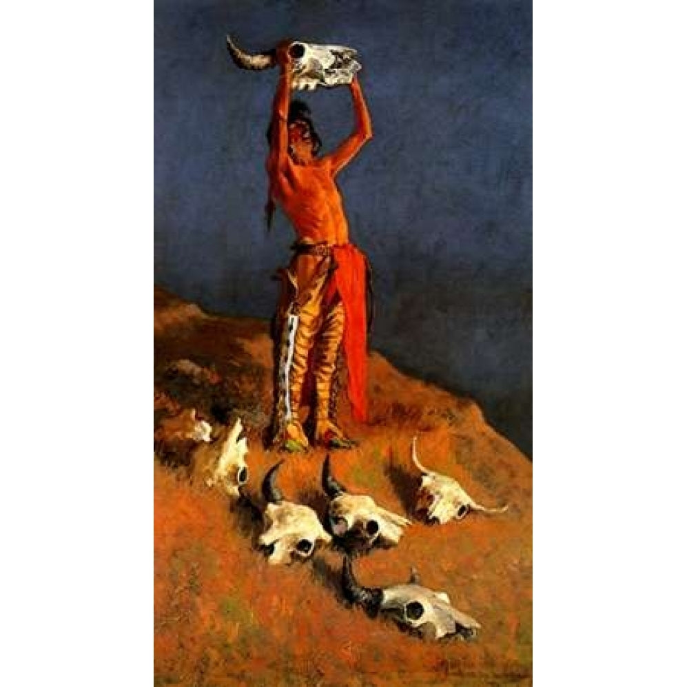 Conjuring Back The Buffalo Poster Print by Frederic Remington-VARPDX374089 Image 2