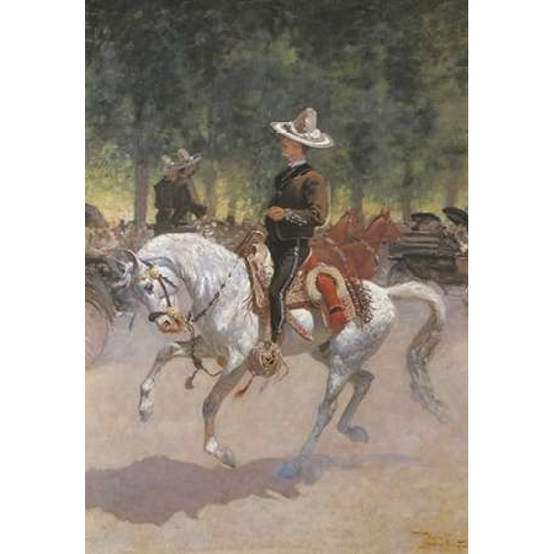 Gentleman Rider On The Paseo De La Reforma Poster Print by Frederic Remington-VARPDX374098 Image 2