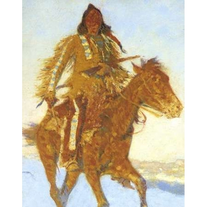 Detail The Snow Trail Poster Print by Frederic Remington-VARPDX374092 Image 1