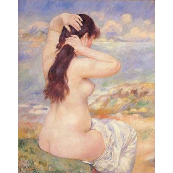 Bather Arranging Her Hair 2 Poster Print by Pierre-Auguste Renoir-VARPDX374124 Image 1