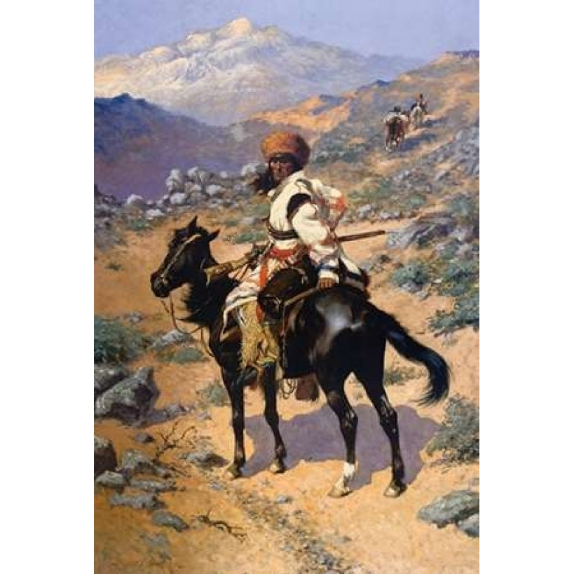 The Scout Friends Or Enemies 1889 Poster Print by Frederic Remington-VARPDX374115 Image 1