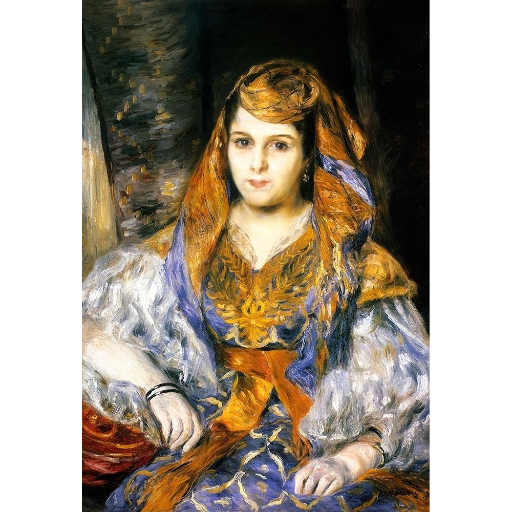 Madame Clementine Stora In Algerian Dress Poster Print by Pierre-Auguste Renoir-VARPDX374144 Image 1