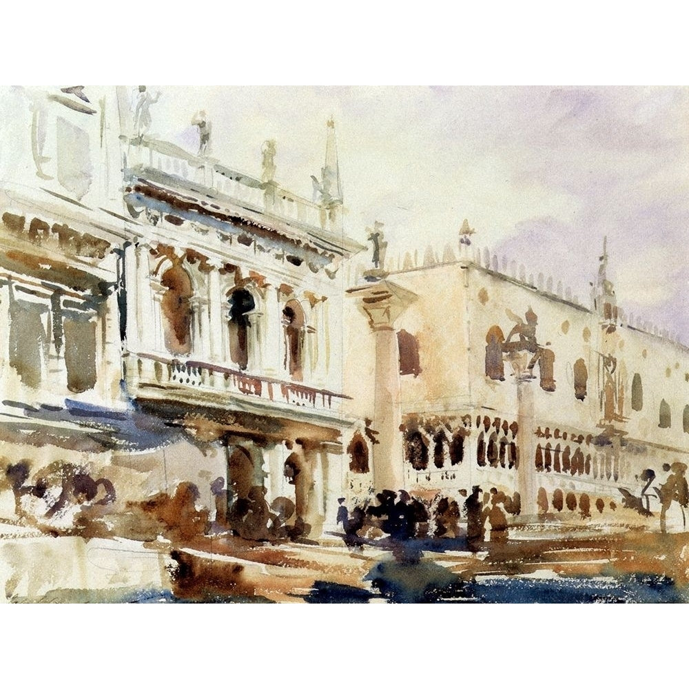 The Piazzetta and the Doges Palace Poster Print by John Singer Sargent-VARPDX374291 Image 1