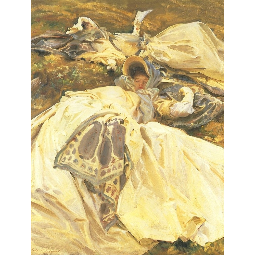 Two Girls in White Dresses Poster Print by John Singer Sargent-VARPDX374308 Image 1