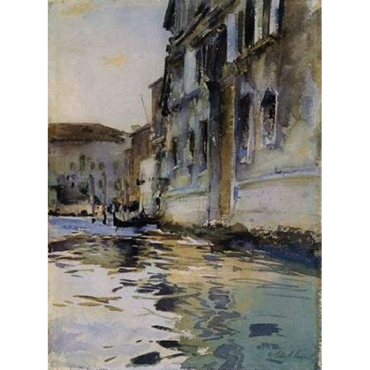 Venetian Canal; Palazzo Contarini degli Scrigni Poster Print by John Singer Sargent-VARPDX374315 Image 2