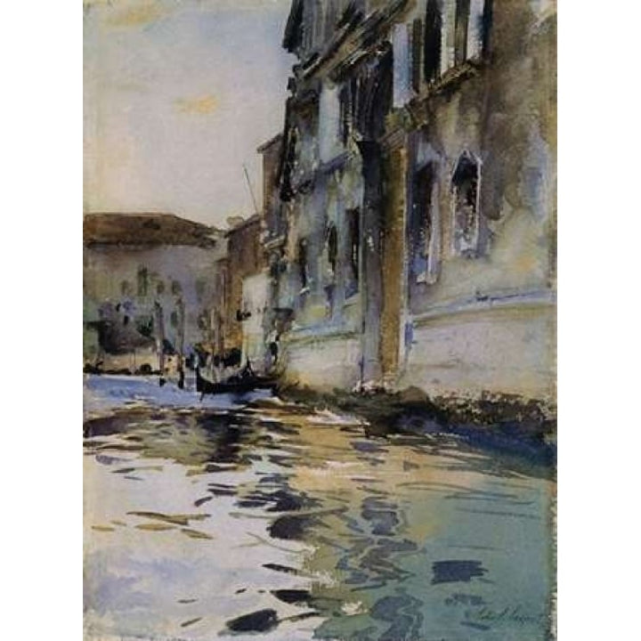 Venetian Canal; Palazzo Contarini degli Scrigni Poster Print by John Singer Sargent-VARPDX374315 Image 1