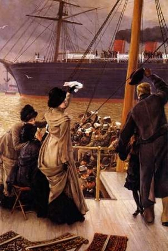 Goodbye On The Mersey Poster Print by James Jacques Tissot-VARPDX374461 Image 1