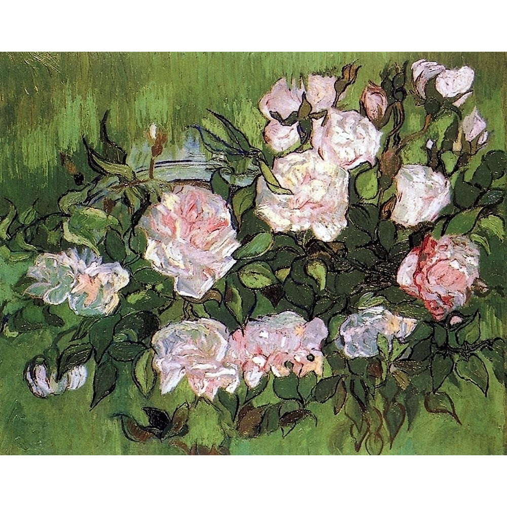 Pink Roses Poster Print by Vincent Van Gogh-VARPDX374532 Image 1