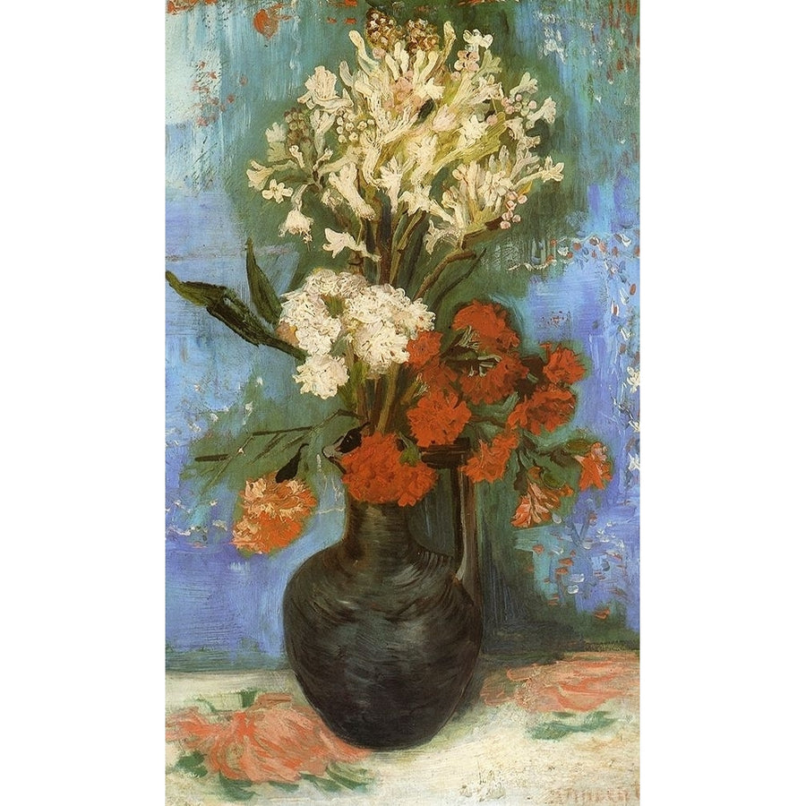 Vase Carnations And Other Flowers Poster Print by Vincent Van Gogh-VARPDX374581 Image 1