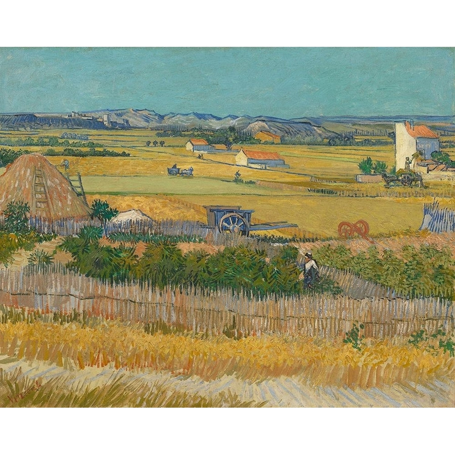 Harvest At La Crau And Montmajour Poster Print by Vincent Van Gogh-VARPDX374648 Image 1