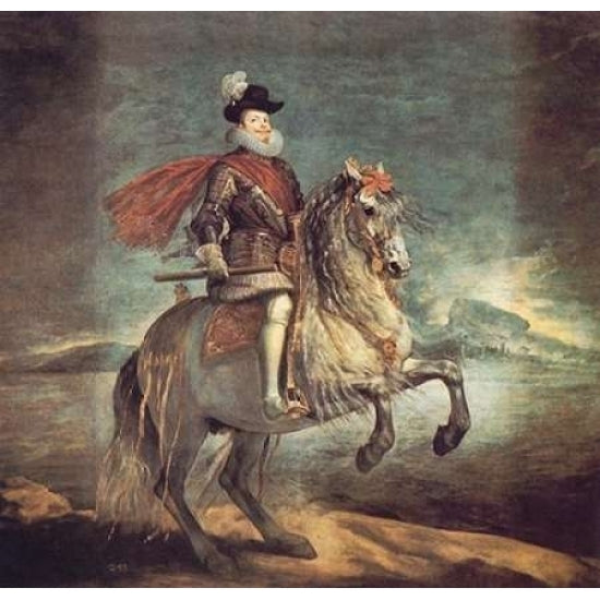 Philip III On Horseback Poster Print by Diego Velazquez-VARPDX374675 Image 2