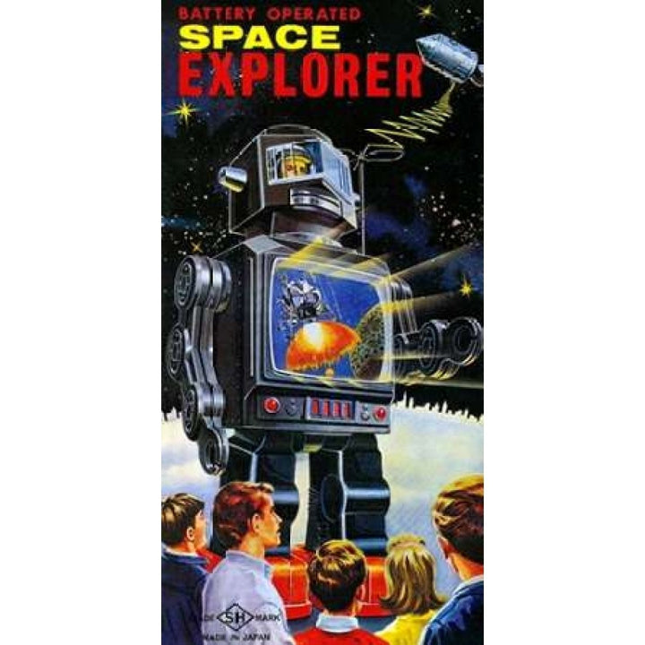 Battery Operated Space Explorer Poster Print by Retrobot -VARPDX374851 Image 1