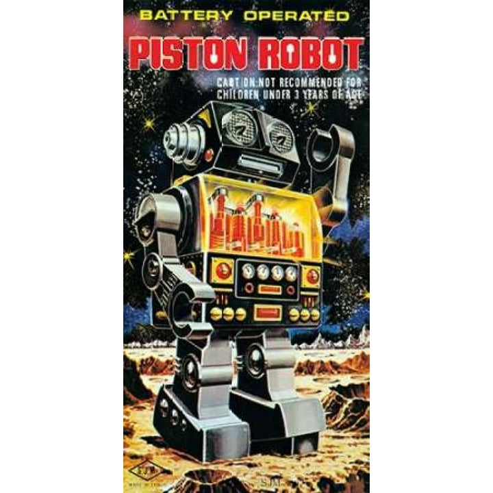 Battery Operated Piston Robot Poster Print by Retrobot -VARPDX374849 Image 1