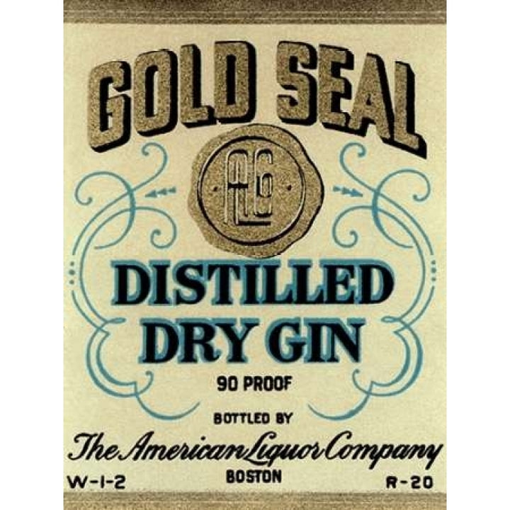 Gold Seal Distiller Dry Gin Poster Print by Vintage Booze Labels -VARPDX375127 Image 1