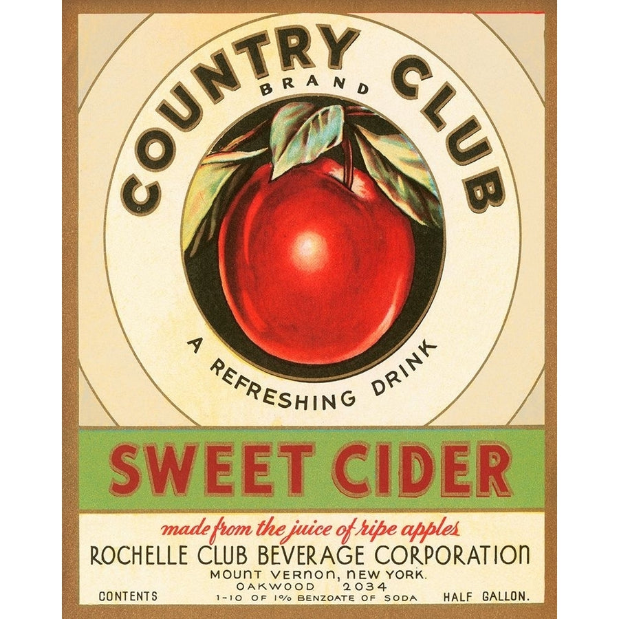 Country Club Sweet Cider Poster Print by Retrolabel Retrolabel-VARPDX376040 Image 1