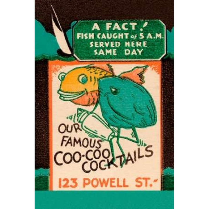 Our Famous Coo-Coo Cocktails Poster Print by Vintage Booze Labels -VARPDX376194 Image 1