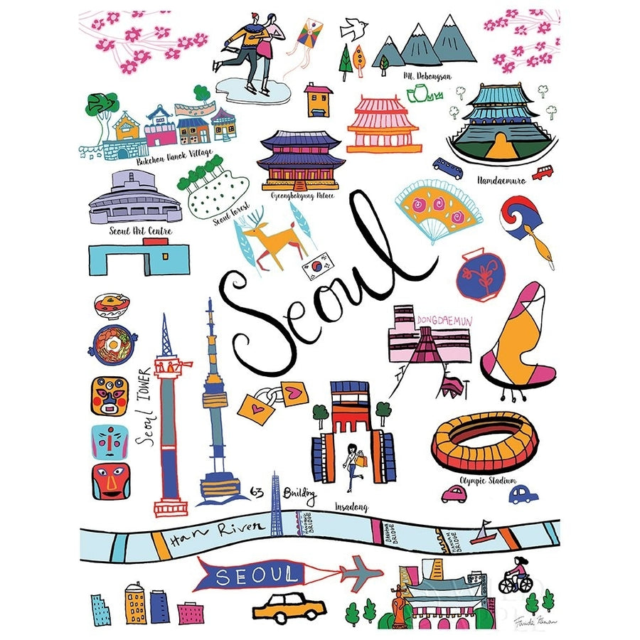 Travel Seoul Poster Print by Farida Zaman-VARPDX37627 Image 1