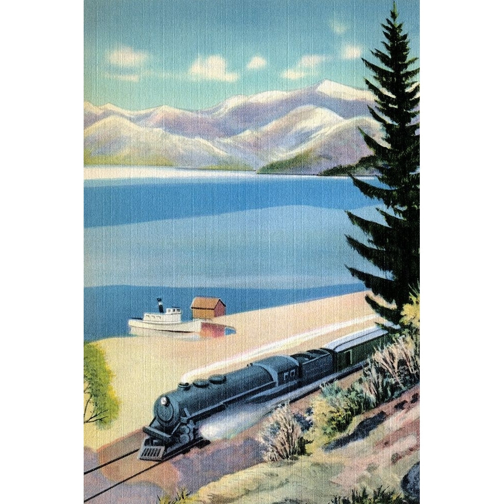 Steaming Along the Coast Poster Print by Retrotravel Retrotravel-VARPDX376491 Image 1