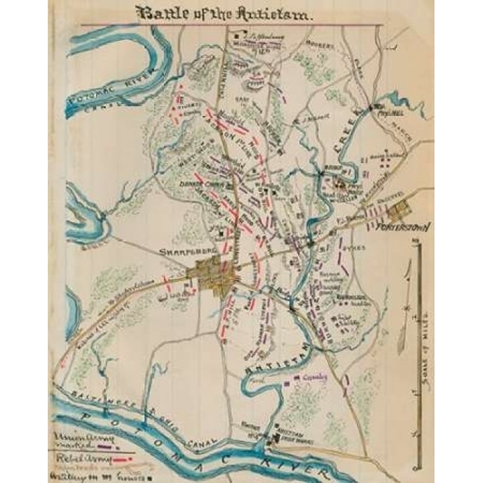 Battle of Antietam or Sharpsburg 1 Poster Print by Unknown -VARPDX379305 Image 1