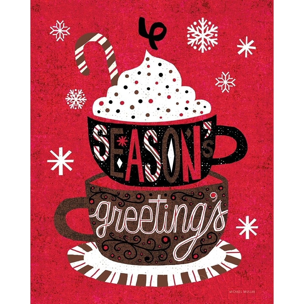 Festive Holiday Cocoa Seasons Greetings Poster Print by Michael Mullan-VARPDX37960 Image 1