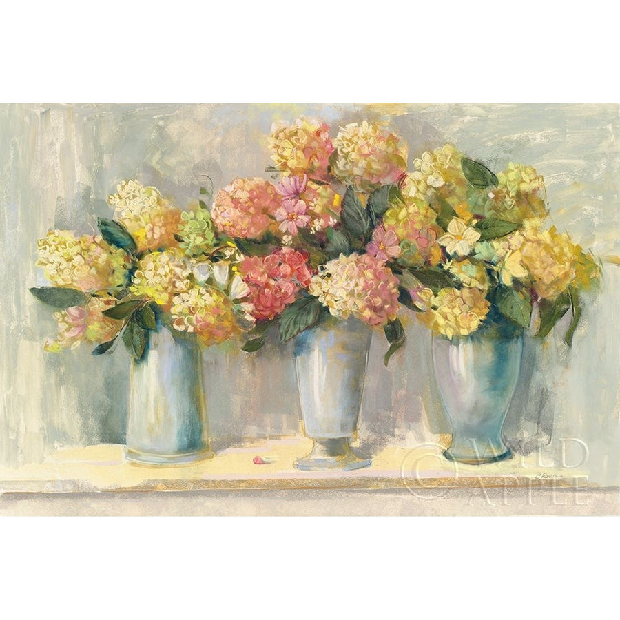 Ivory And Blush Hydrangea Bouquets Poster Print by Carol Rowan-VARPDX38638 Image 1