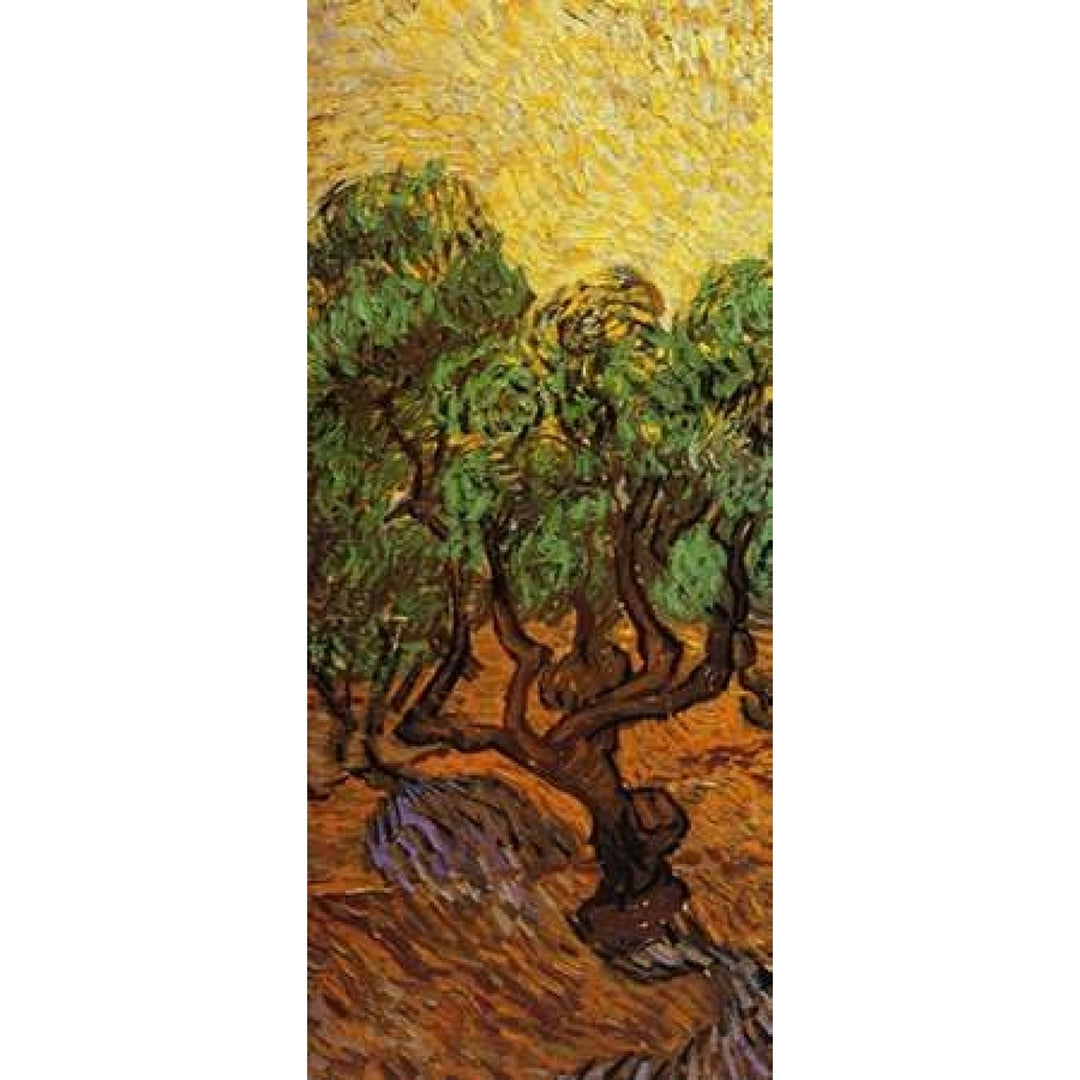 Olive Trees With Yellow Sky And Sun - left Poster Print by Vincent Van Gogh-VARPDX394103 Image 1