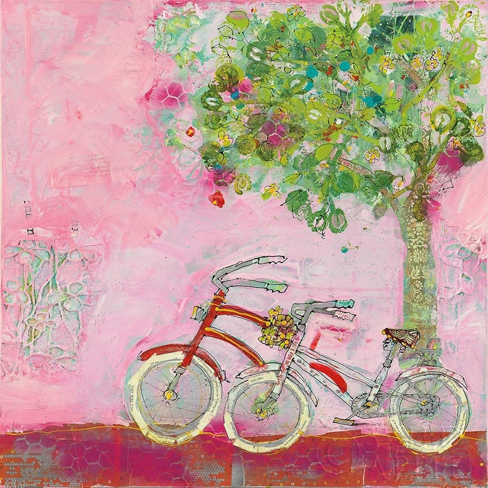 Pink Bicycles Poster Print by Kellie Day-VARPDX39678 Image 1