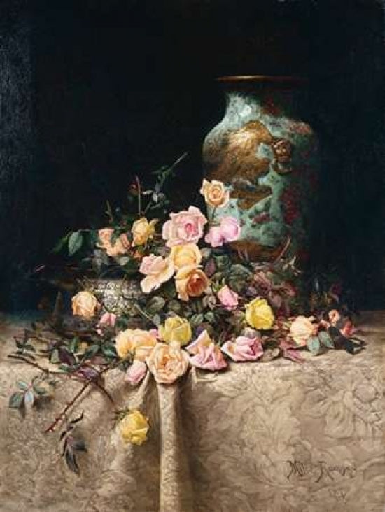 Still Life with Roses Poster Print by Milne Ramsey-VARPDX3AA1090 Image 1