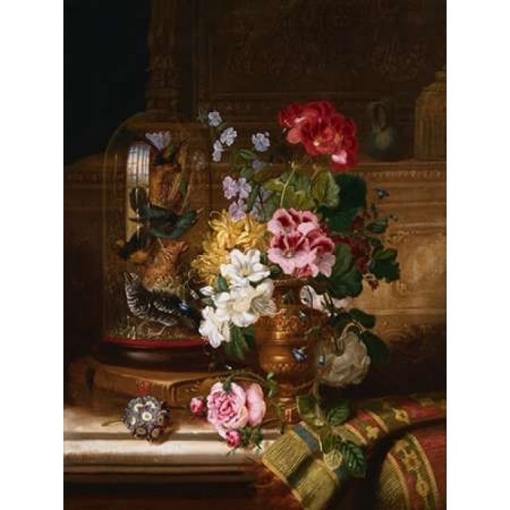 A Vase of Assorted Flowers Poster Print by William John Wainwright-VARPDX3AA1096 Image 2