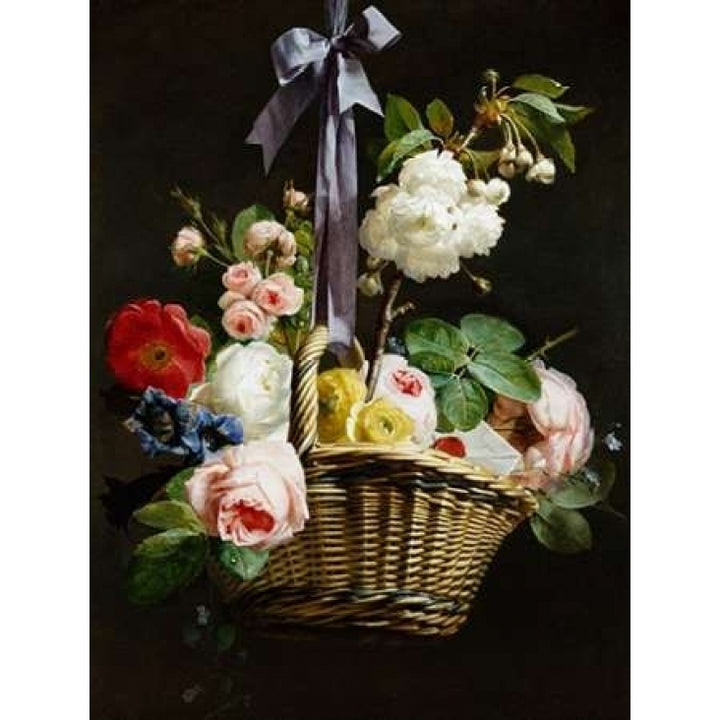 A Romantic Basket of Flowers Poster Print by Antoine Berjon-VARPDX3AA1097 Image 2