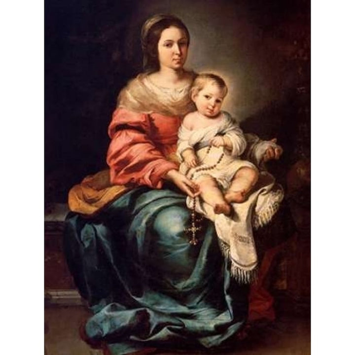 Madonna del Rosario Poster Print by Bartolome Esteban Murillo-VARPDX3AA1268 Image 2