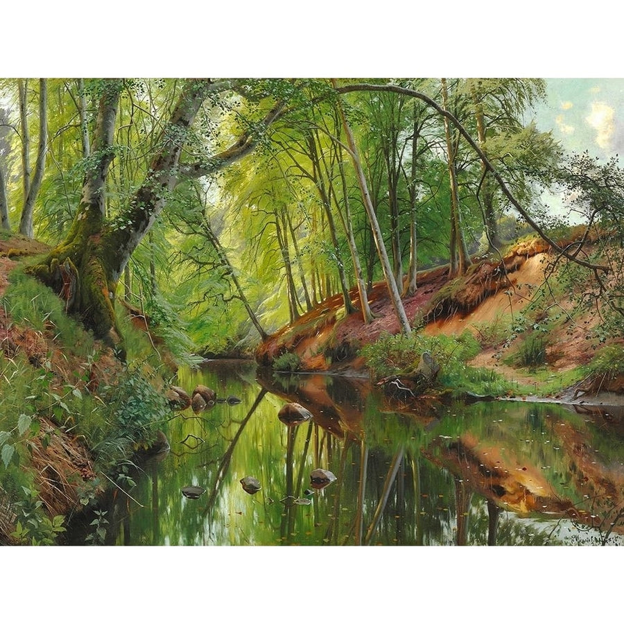 A stream in the forest Poster Print by Peder Mork Monsted-VARPDX3AA5235 Image 1