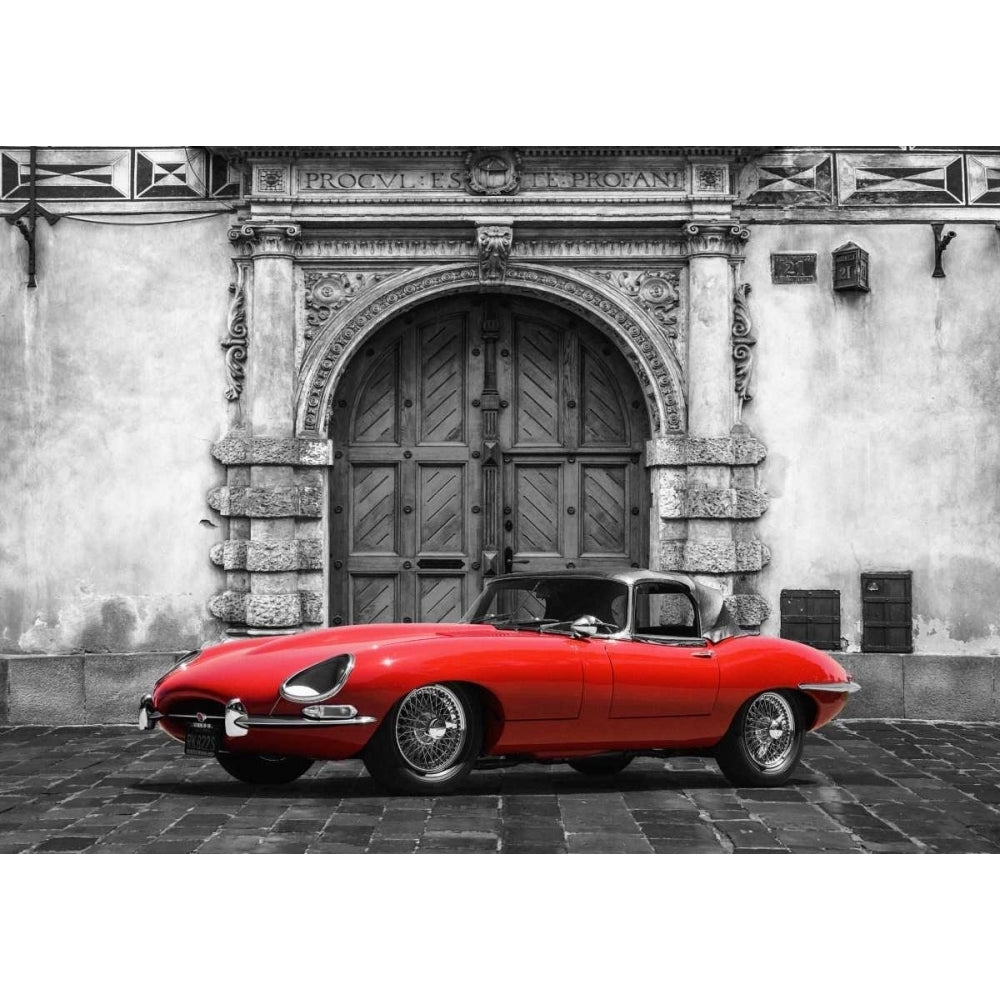 Roadster in front of Classic Palace Poster Print by Gasoline Images-VARPDX3AP3839 Image 1