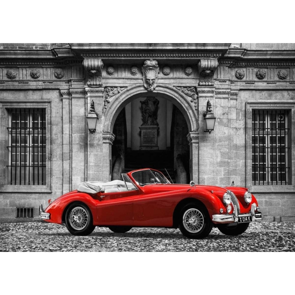 Luxury Car in front of Classic Palace Poster Print by Gasoline Images-VARPDX3AP3837 Image 1