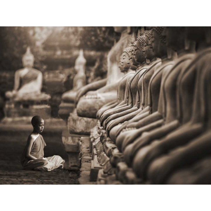 Young Buddhist Monk praying Thailand-VARPDX3AP3997 Image 1