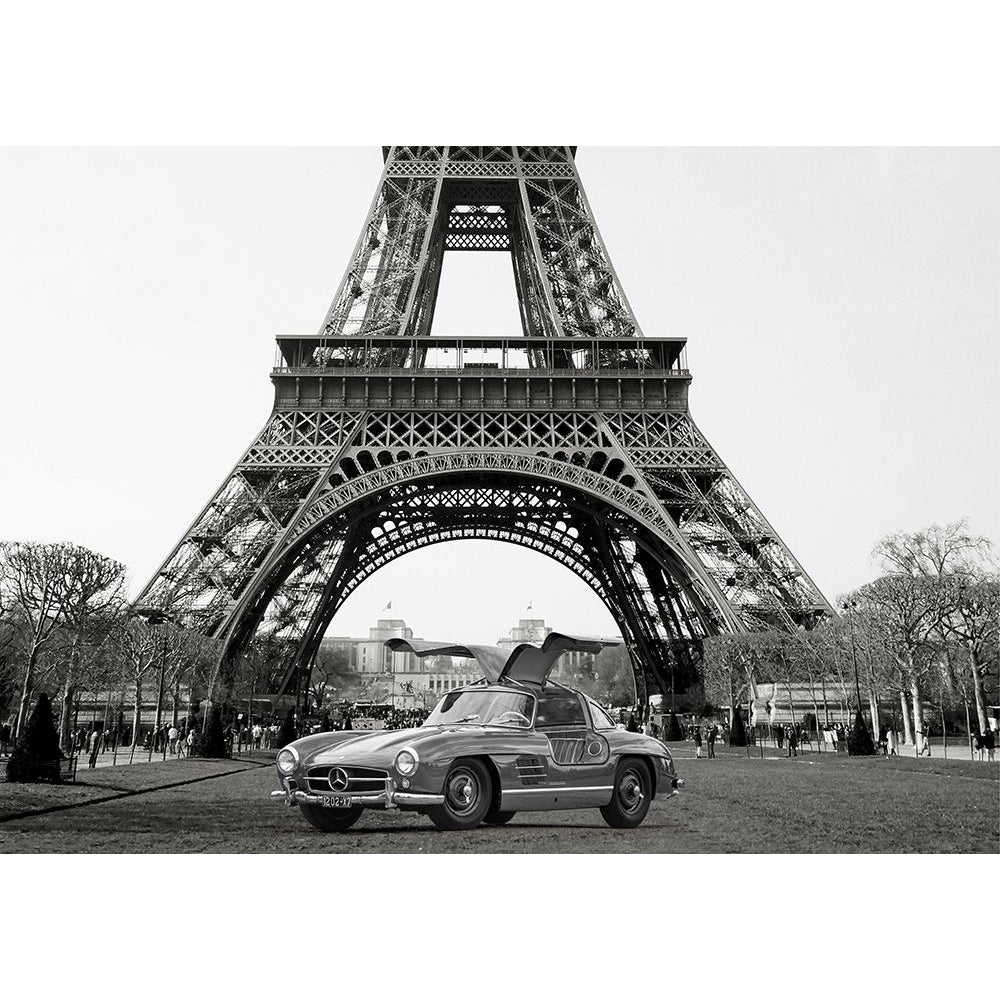 Roadster under the Eiffel Tower - BW by Gasoline Images-VARPDX3AP5593 Image 1