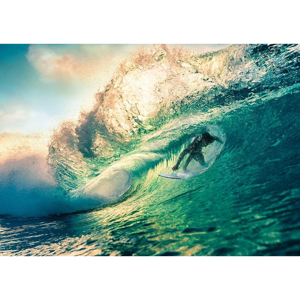 Surfing at Sunset-Australia Poster Print - Pangea Images-VARPDX3AP6172 Image 1