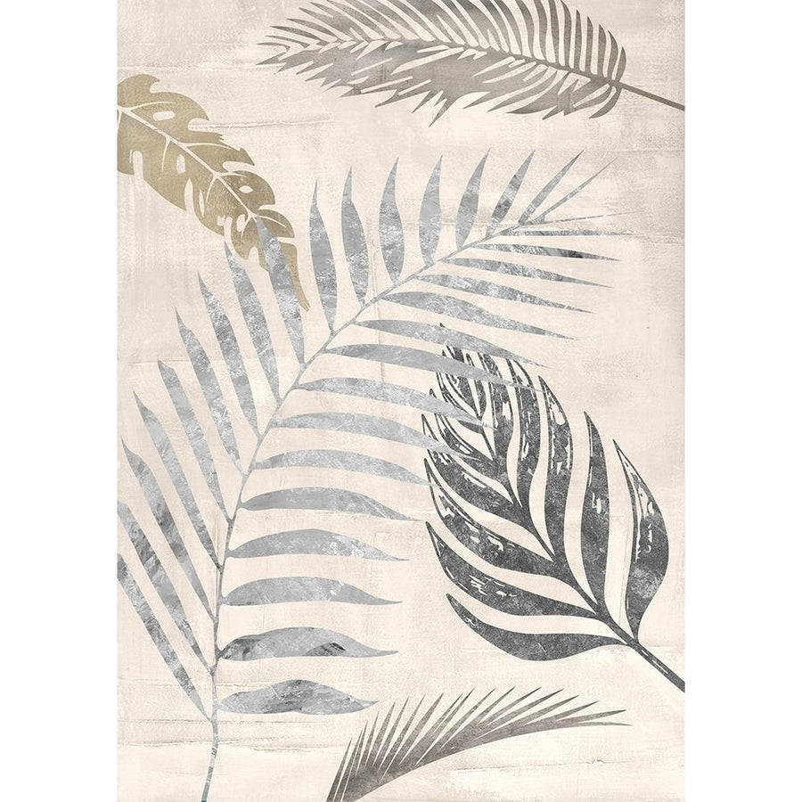 Palm Leaves Silver I Poster Print by Eve C. Grant-VARPDX3CG5389 Image 1