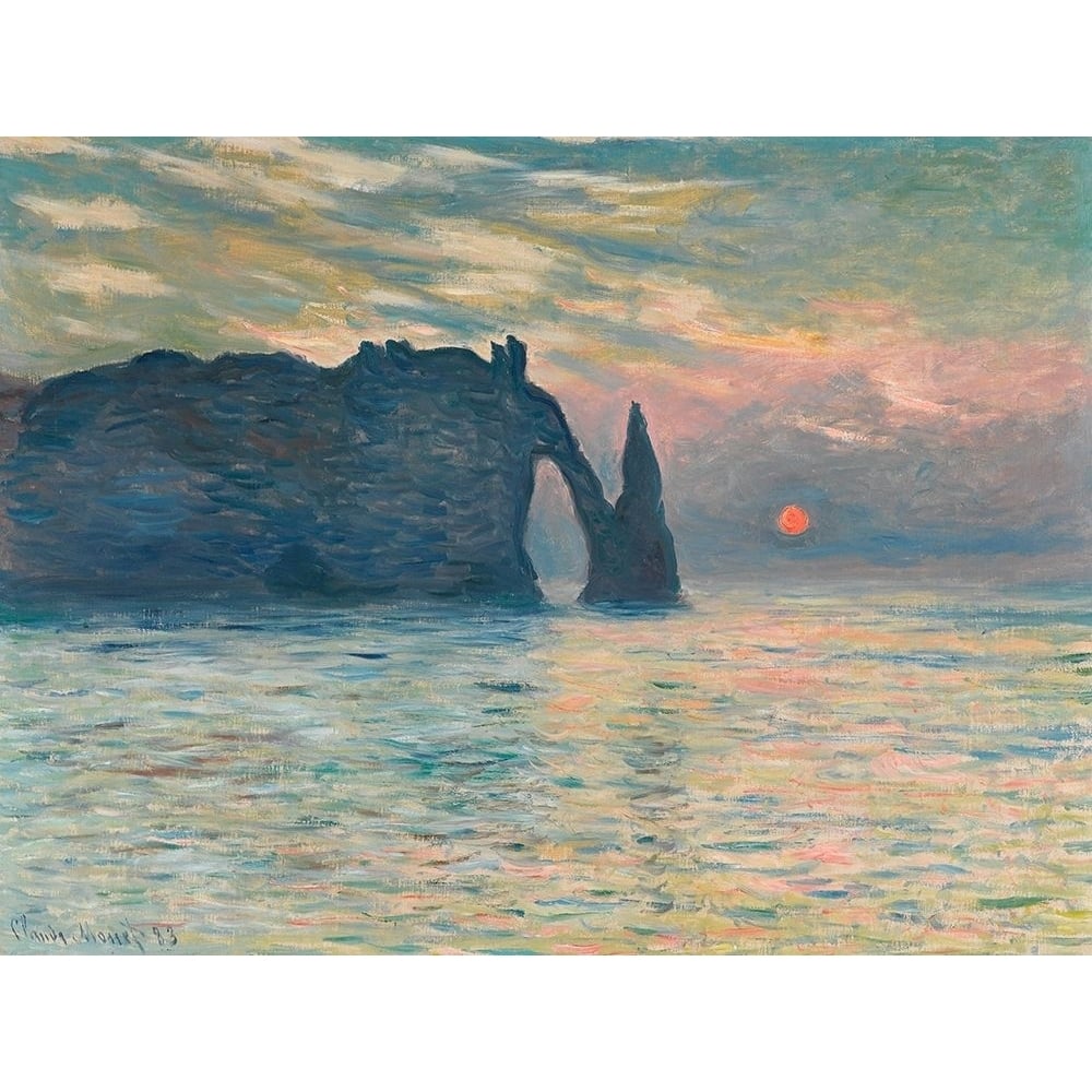 Sunrise at Etretat Poster Print by Claude Monet-VARPDX3CM5212 Image 1