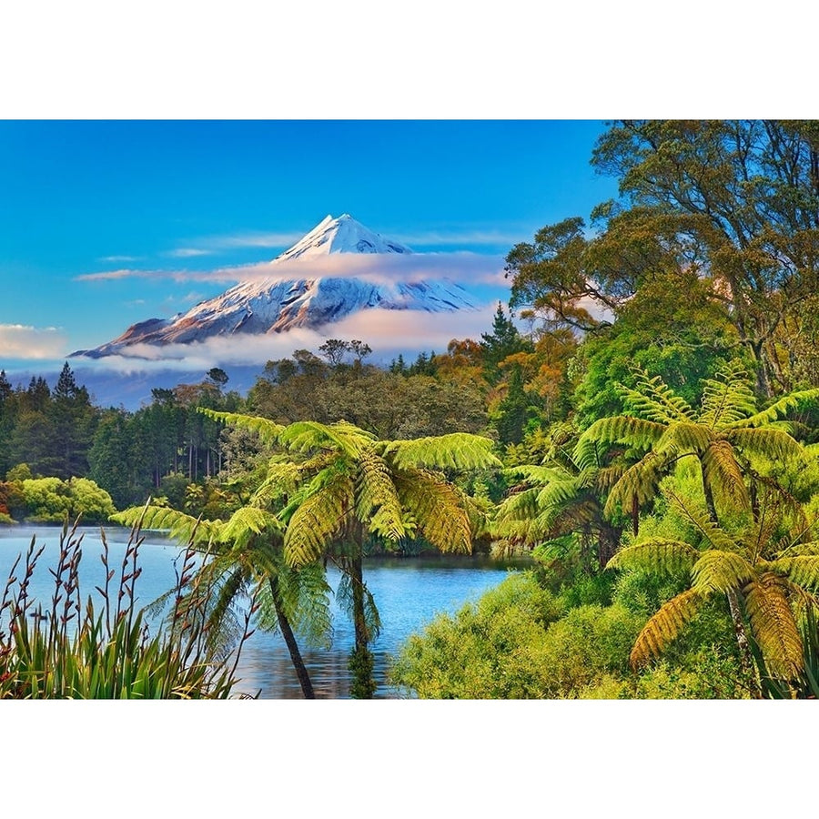 Taranaki Mountain and Lake Mangamahoe- Zealand Poster Print by Frank Krahmer-VARPDX3FK5195 Image 1