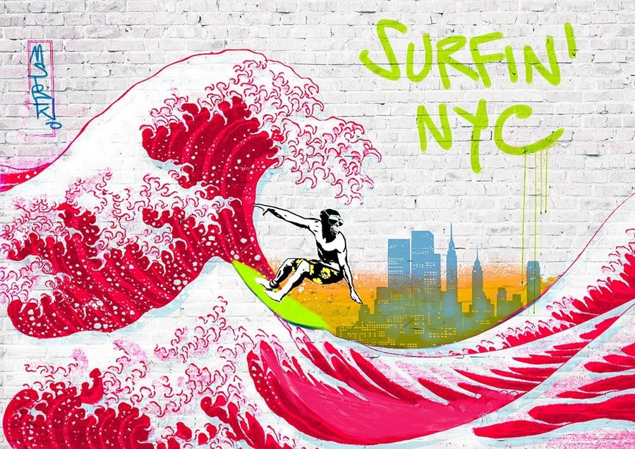 Surfin Nyc Poster Print by Masterfunk Collective-VARPDX3MF4172 Image 1