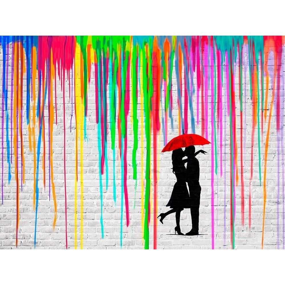 Romance In The Rain Poster Print by Masterfunk Collective-VARPDX3MF4174 Image 2