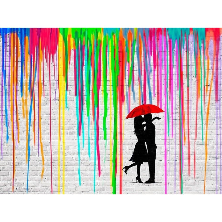 Romance In The Rain Poster Print by Masterfunk Collective-VARPDX3MF4174 Image 2